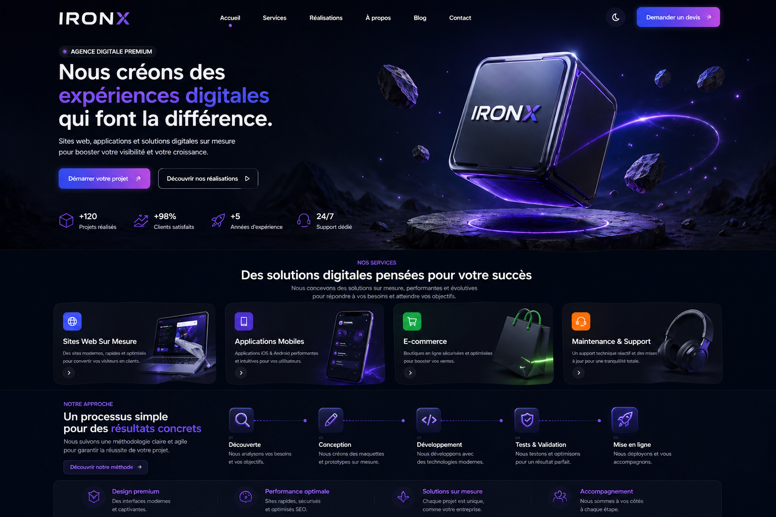 Sites et applications